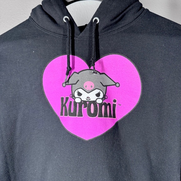 Sanrio Kuromi Heart Adult Large Pullover Sweatshirt Hoodie - Picture 3 of 7